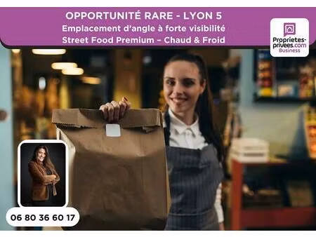 exclusivité  69005 lyon : emplacement d'angle à forte visibilité - restauration street foo