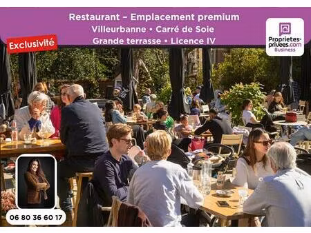 villeurbanne - restaurant 200 couverts  terrasse  emplacement premium