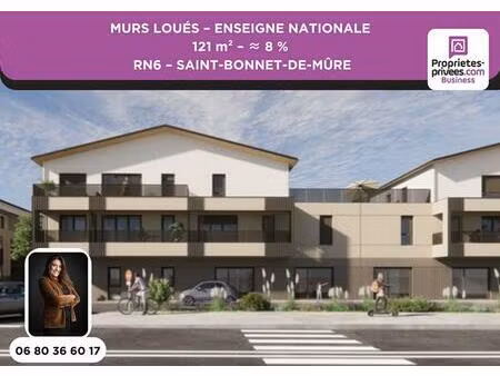 murs commerciaux loués 121 m² - rn6 saint-bonnet-de-mûre