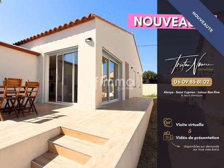 maison 3 faces de plain pied - 85 m2 - 3 chambres - ortaffa