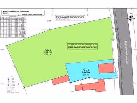 terrain constructible 33a 12ca à ath