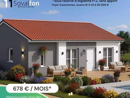 terrain avec maison neuve à vendre