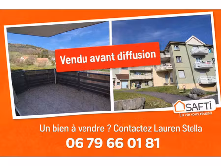vente appartement 2 pièces 67 m² masevaux-niederbruck (68290)