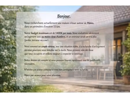 recherche location appt/maison