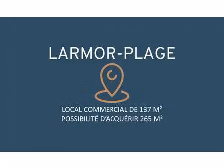 larmor-plage : local commercial de 137 m²