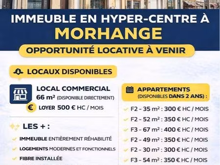 local commercial et appartement à louer