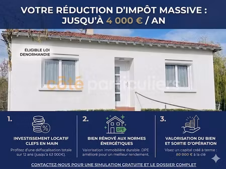 vente immeuble 4 pièces 84 m² à chemillé-en-anjou (49120)  152 990 €