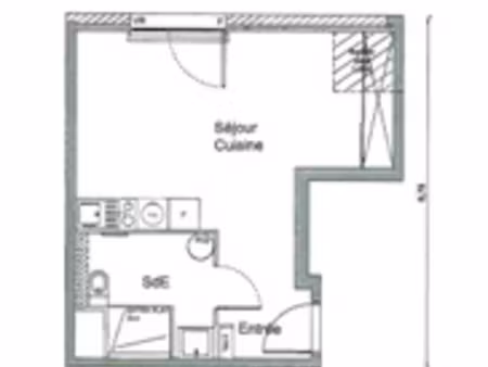 a louer - studio neuf avec parking bonniere sur seine