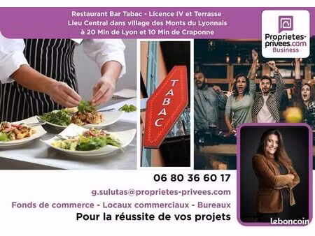 fonds de commerce restaurant  bar  tabac 120 m²