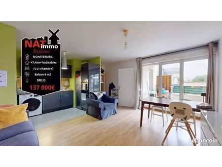 appartement 2 pièces 47 m²