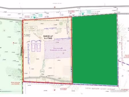 terrain constructible 630m2