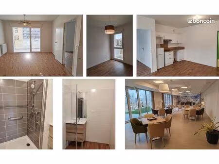 à louer – t1 42 m² + balcon – résidence seniors neuve à fleury-sur-orne