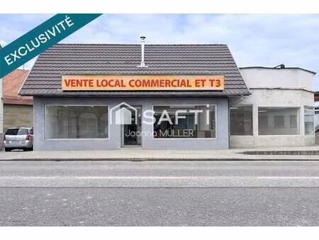 à vendre – ensemble immobilier mixte à dannemarie – local commercial libre + appartement l