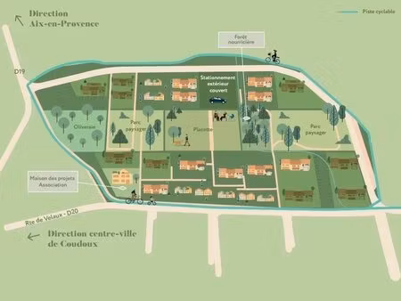 coudoux - eco quartier à 5 minutes à pied de la mairie - maison 4 pièces avec jardin...