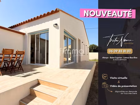 vente maison 4 pièces 89 m² à ortaffa (66560)  272 000 €