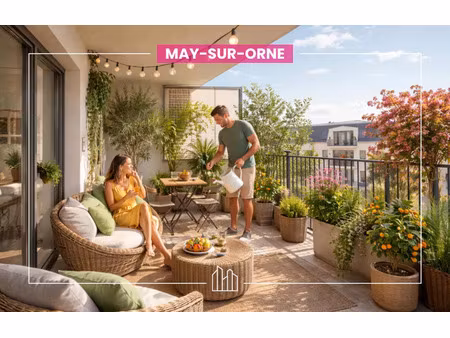 vente appartement neuf 2 pièces 40m2 may-sur-orne - 169900 € - surface privée