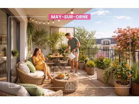 vente appartement neuf 2 pièces 43m2 may-sur-orne - 169900 € - surface privée