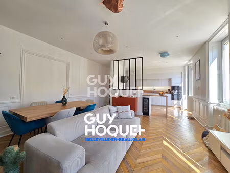 appartement de caractère  4 pièces  avec garage  au coeur de belleville en beaujolais 