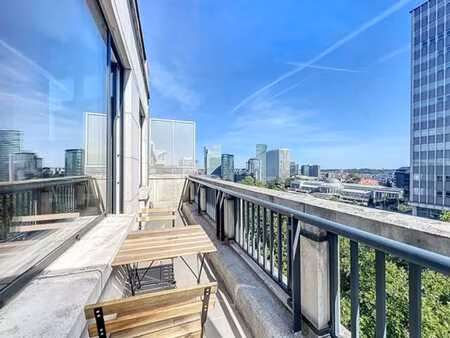 jardin botanique/madou - superbe meuble 1 chambre + terrasse