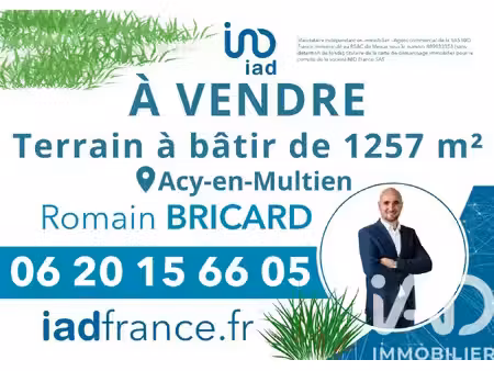 vente terrain 1257 m² acy-en-multien (60620)