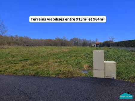 terrain viabilisé à la marne de 913 à 984 m2