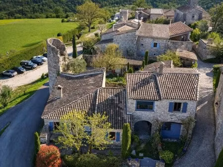 la roche-sur-grâne – ensemble immobilier en pierres avec jardin