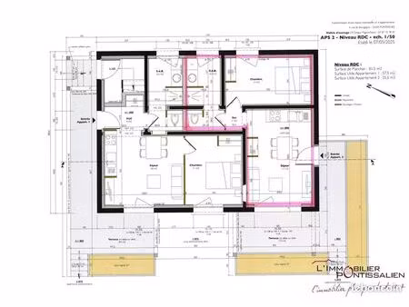 appartement 2 pièces 36 m²