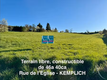 vente terrain 4640 m² à kemplich (57920)  499 000 €