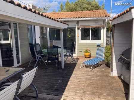 chalets + terrain de 175m2 dans camping