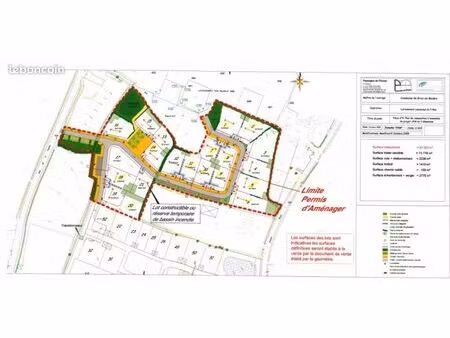 terrain 531 m² grez en bouere