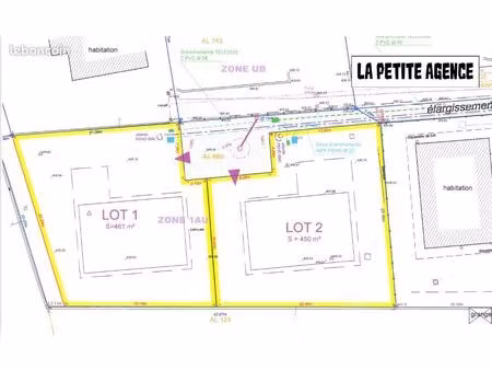 terrain 461 m² saint-laurent-du-pont