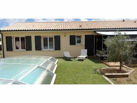 maison 132 m2  4 chambres dont une suite parentale  bureau  piscine chauffée