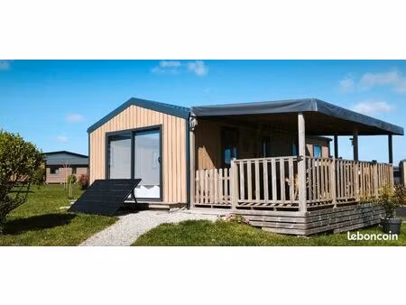 mobil home aspect bois