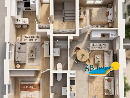 appartement 2 pièces 38 m²