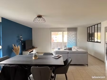 appartement 3 pièces 74 m² au calme - terrasse - grand garage