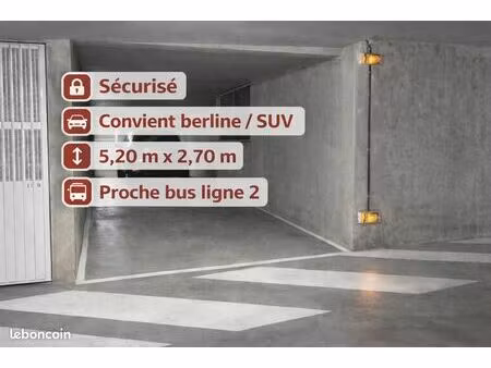 parking sécurisé – berline / suv – proche bus ligne 2 – seynod