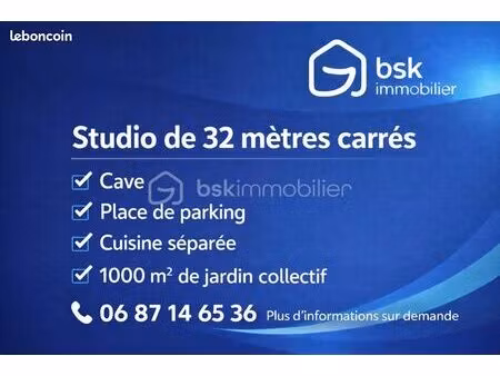 studio 1 pièce 32 m²