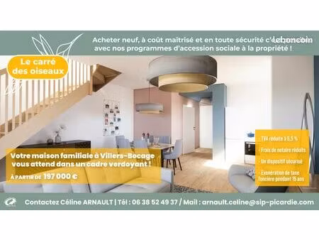 maison neuve t4 villers bocage - psla