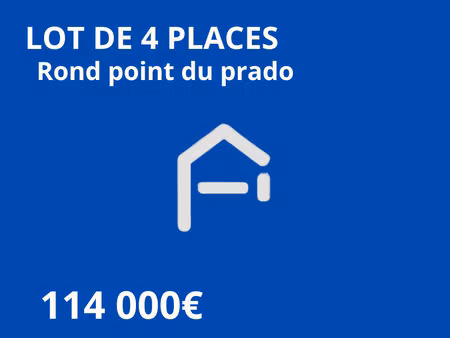 lot de 4 places de stationnement rond point du prado