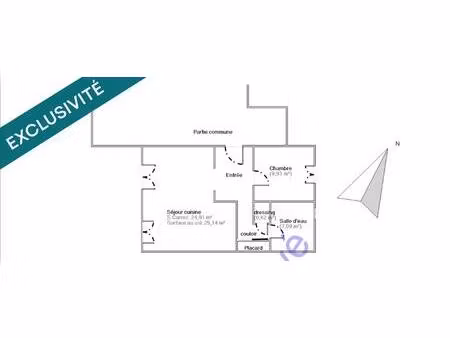 ile offard  t2 rez de chaussée  place de parking couvert  cellier.