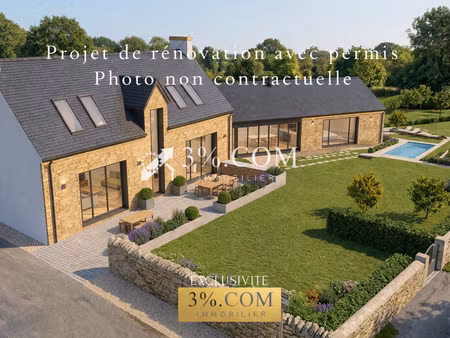 belz   secteur calme  projet de rénovation avec permis accepté