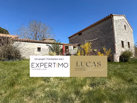 le caylar – maison de charme 146m² en pierre avec moulin restauré