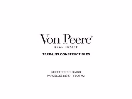 a vendre  terrain à rochefort-du-gard.