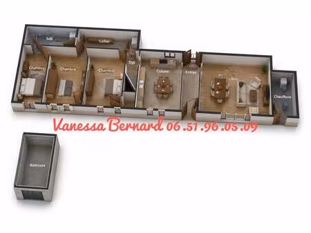 27210 beuzeville maison 80 m² avec bâtiment et jardin 117 000 euros