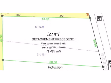 vente terrain à batir 1484 m² à ménesplet (24700)  33 000 €