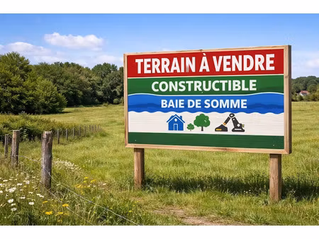 vente terrain 1000 m² à ponthoile (80860)  97 000 €