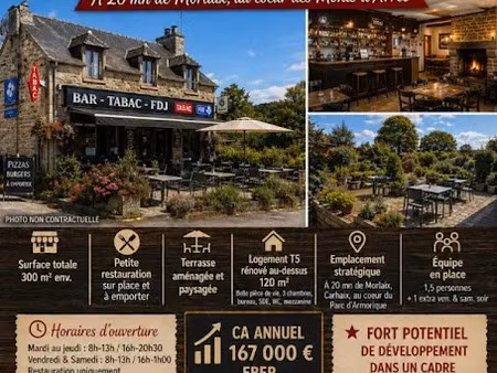 vente locaux professionnels 220 m² à huelgoat (29690)  92 225 €