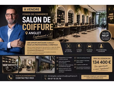 vente locaux professionnels 3 pièces 69 m² à anglet (64600)  134 400 €