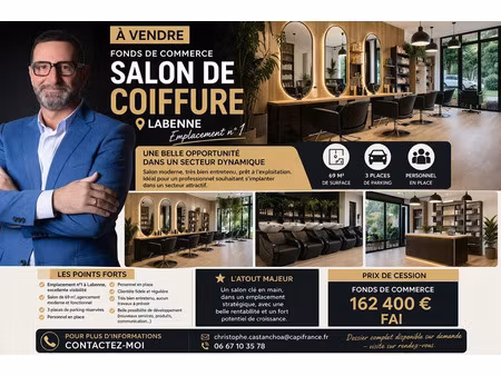 vente locaux professionnels 3 pièces 69 m² à labenne (40530)  162 400 €