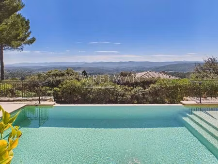 villa avec vue panoramique et piscine à débordement en position dominante - lorgues